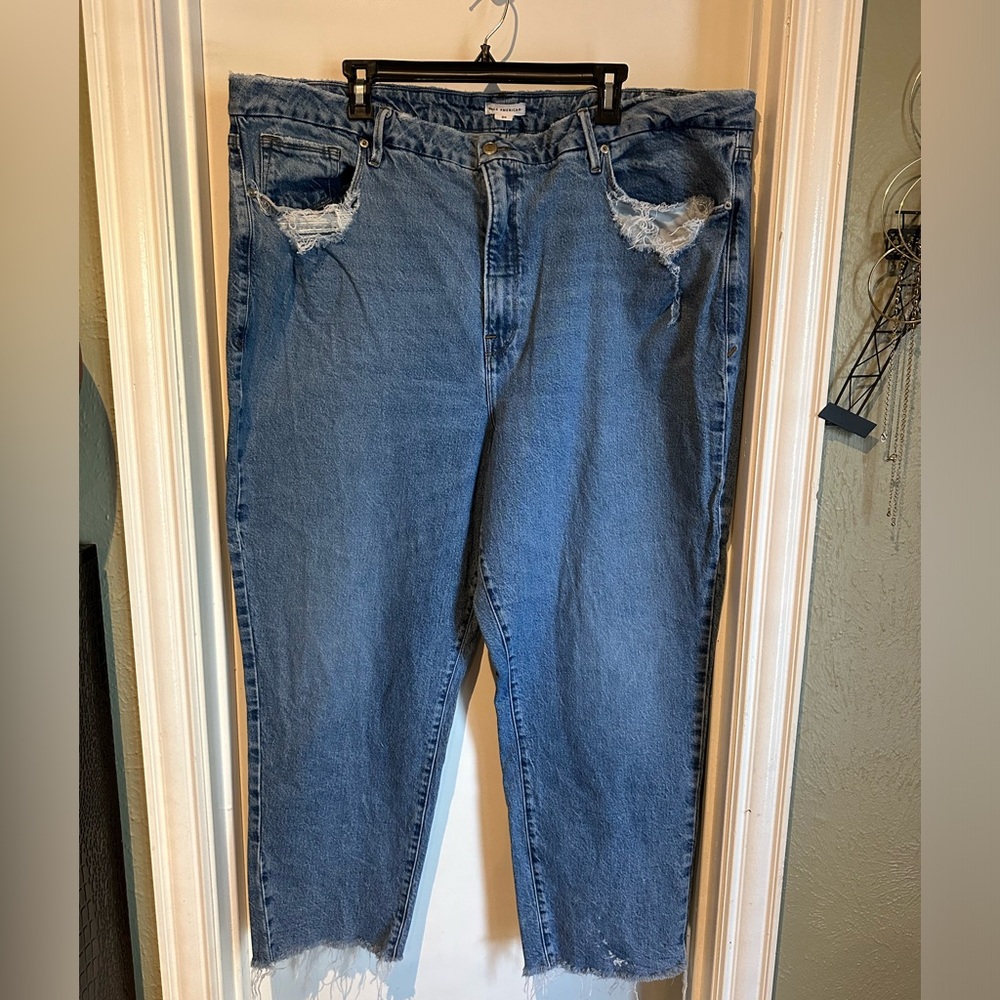 GOOD AMERICAN Women's Blue Jeans Size 24